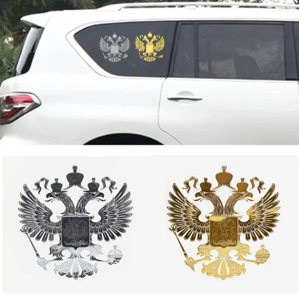 

Coat of Arms of Russia Car Stickers Decals Russian Federation Eagle Emblem for Car Styling Laptop Sticker