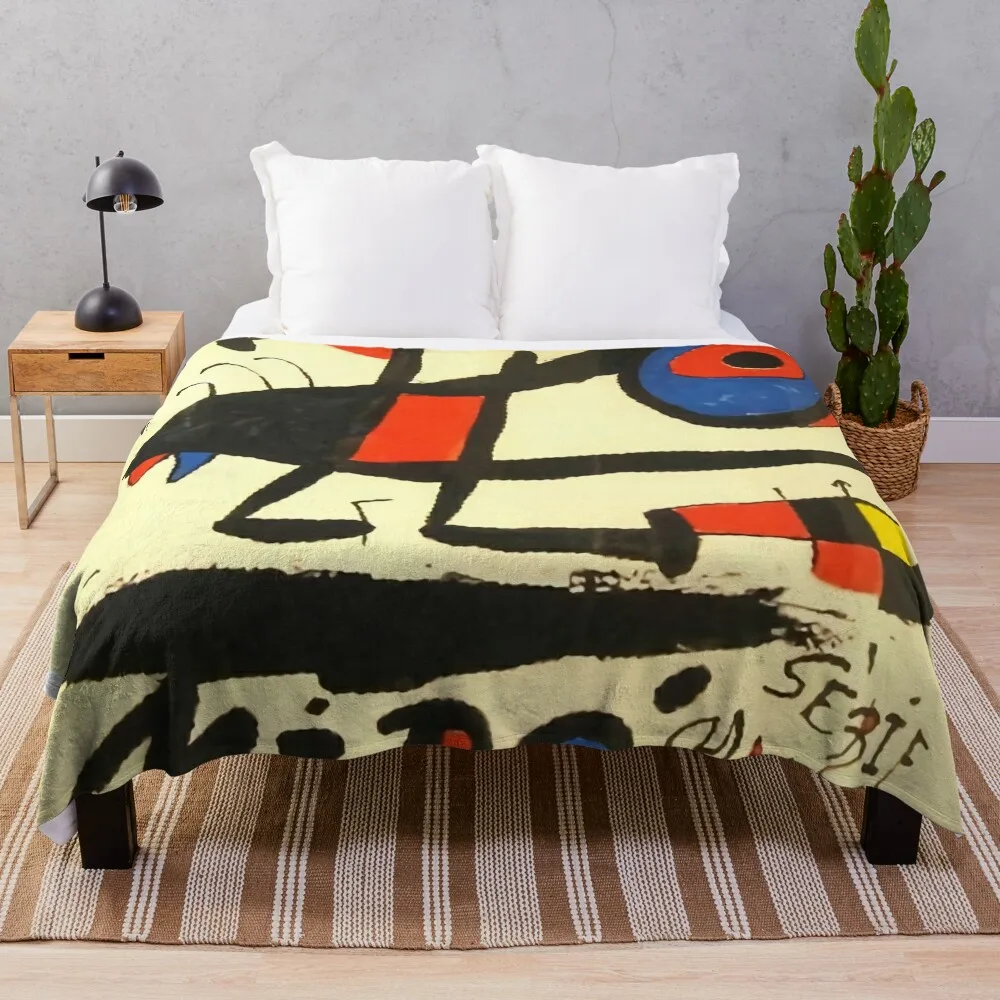 

Ant Joan Miro Throw Blanket Nap Luxury Brand Cute Plaid Blankets