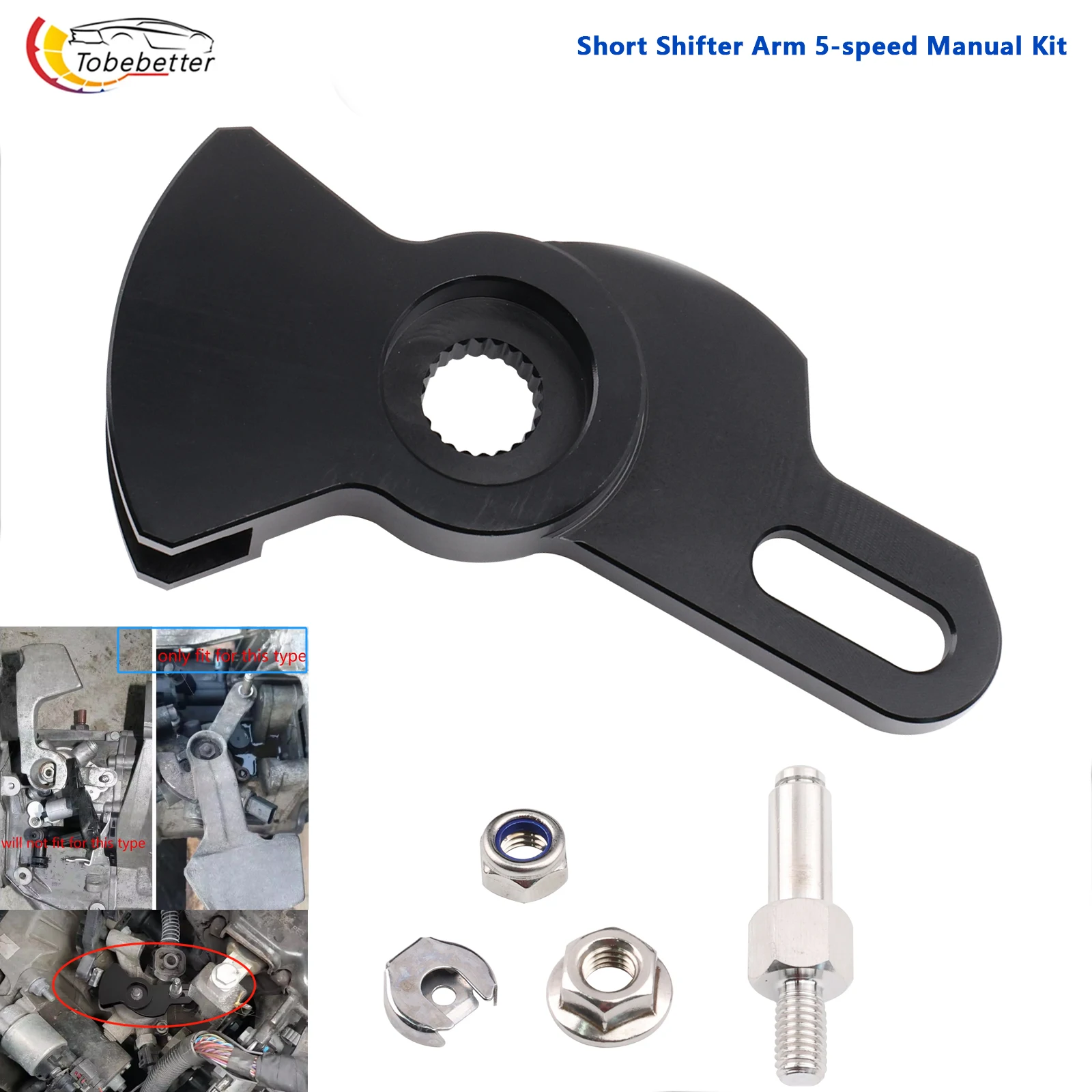 

Short Shifter Arm 5-speed Manual Kit for Audi A3/TT MK1 Volkswagen Golf 4 & 5 Jetta MK4 Beetle VAG 1.4Fsi 1.6 tdi 1.8T 1.9 Tdi