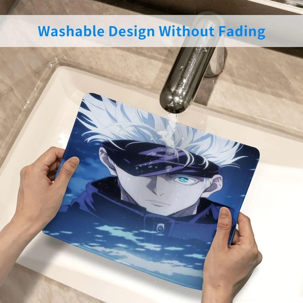 Grande mouse pad de borracha antiderrapante para jogos para laptop e computador, 7 x 8,6 polegadas