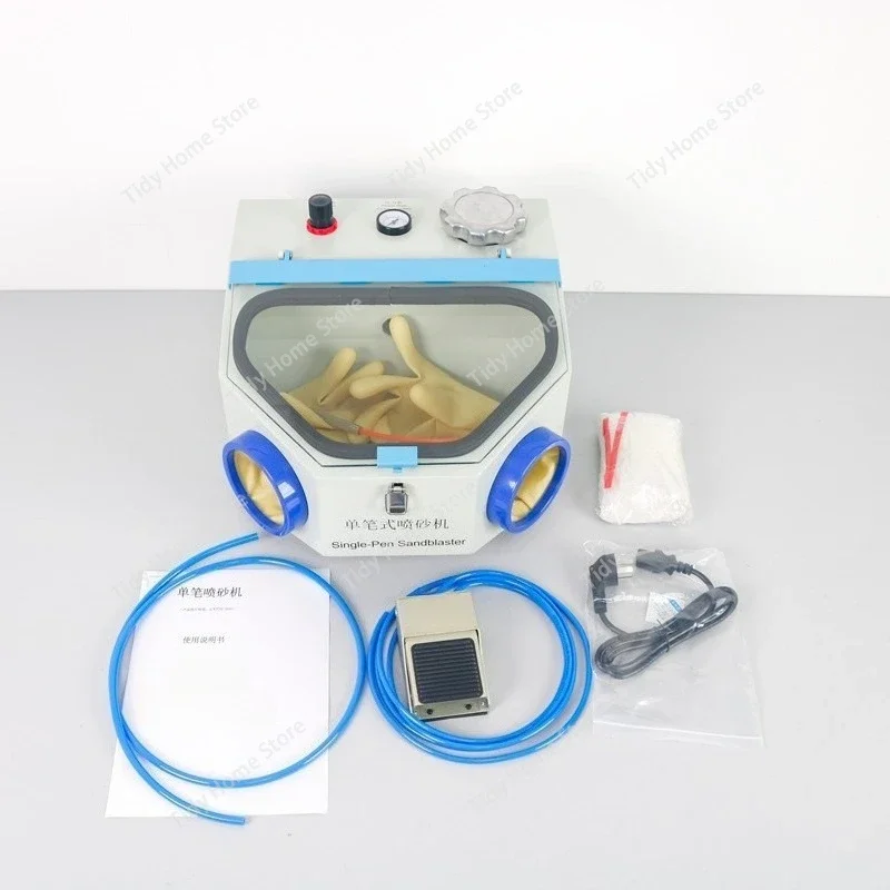 Dental porcelain-fused-to-metal inner crown bracket technician's alumina sandblasting machine