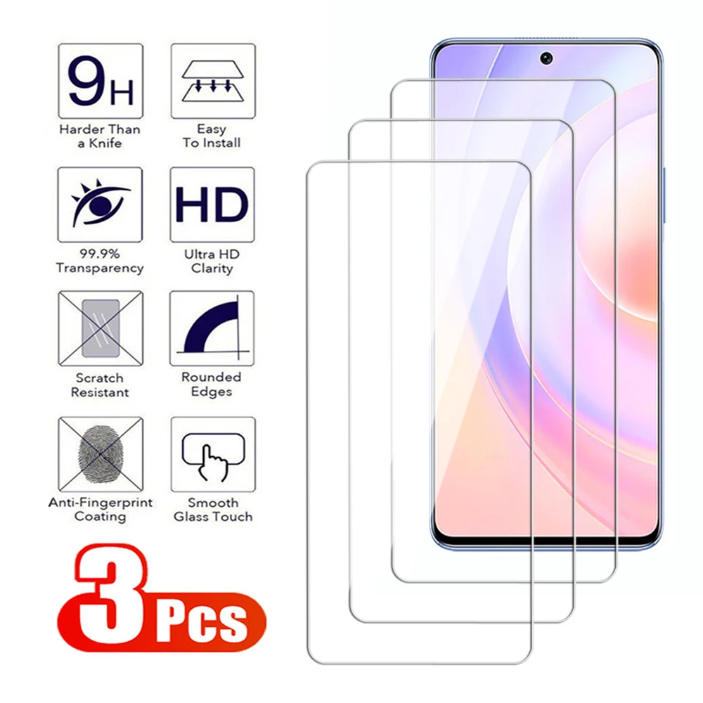 3Pcs Protective Glass For Honor 50 70 90 Lite X9 5G Tempered Screen Protector For Honor 50 SE 80 GT Transparent glass Film 9h