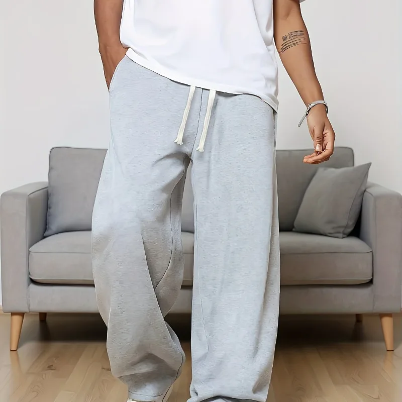 

Autumn and Winter Men's Loose Casual Fashion Straight Tube Loose Jogging Pants Suitable for Both Men and Women