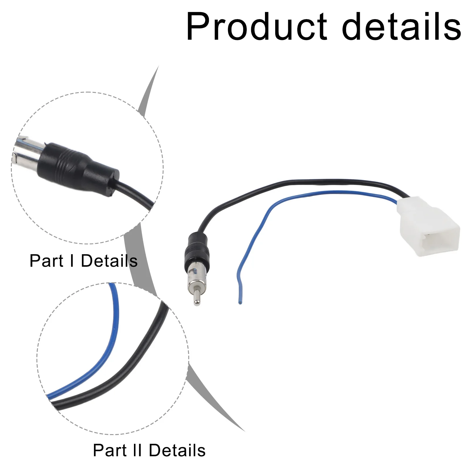 12V Car Radio Antenna Adapter Female Connector Harness Female Adapter Cable For TOYOTA Corolla For RAV4 For Yaris For LEXUS