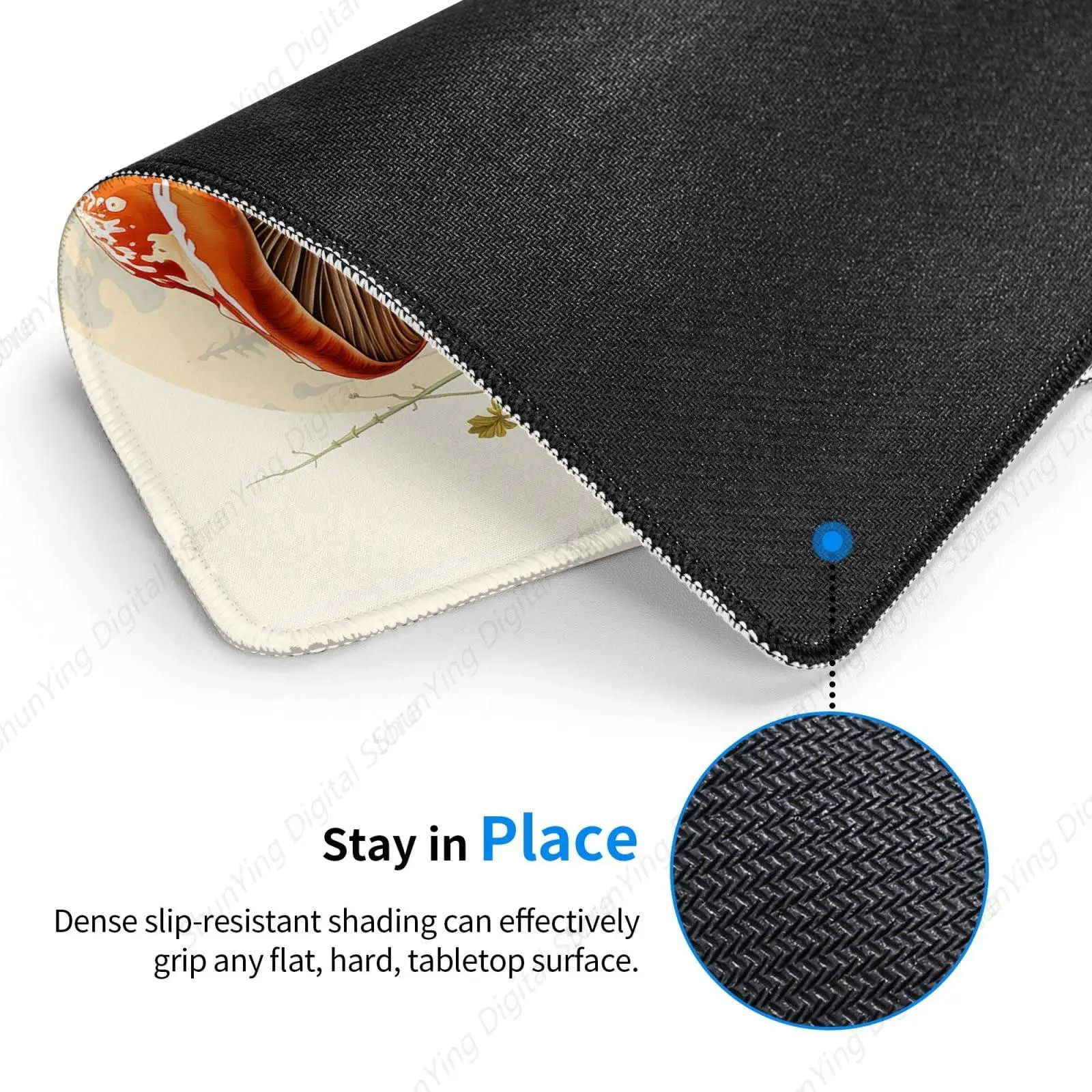 Giant Mushroom Mouse Pad Anti Slip Washable Computer Keyboard Pad Desktop Protective Pad Suitable For Gaming Home Office