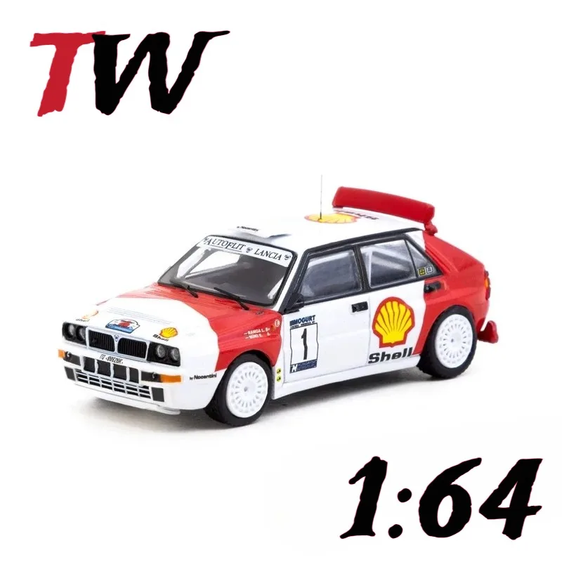 TW 1:64 Lancia Delta HF Integral 1 Die Casting Alloy Car Model Desktop Ornament Collection Souvenir.