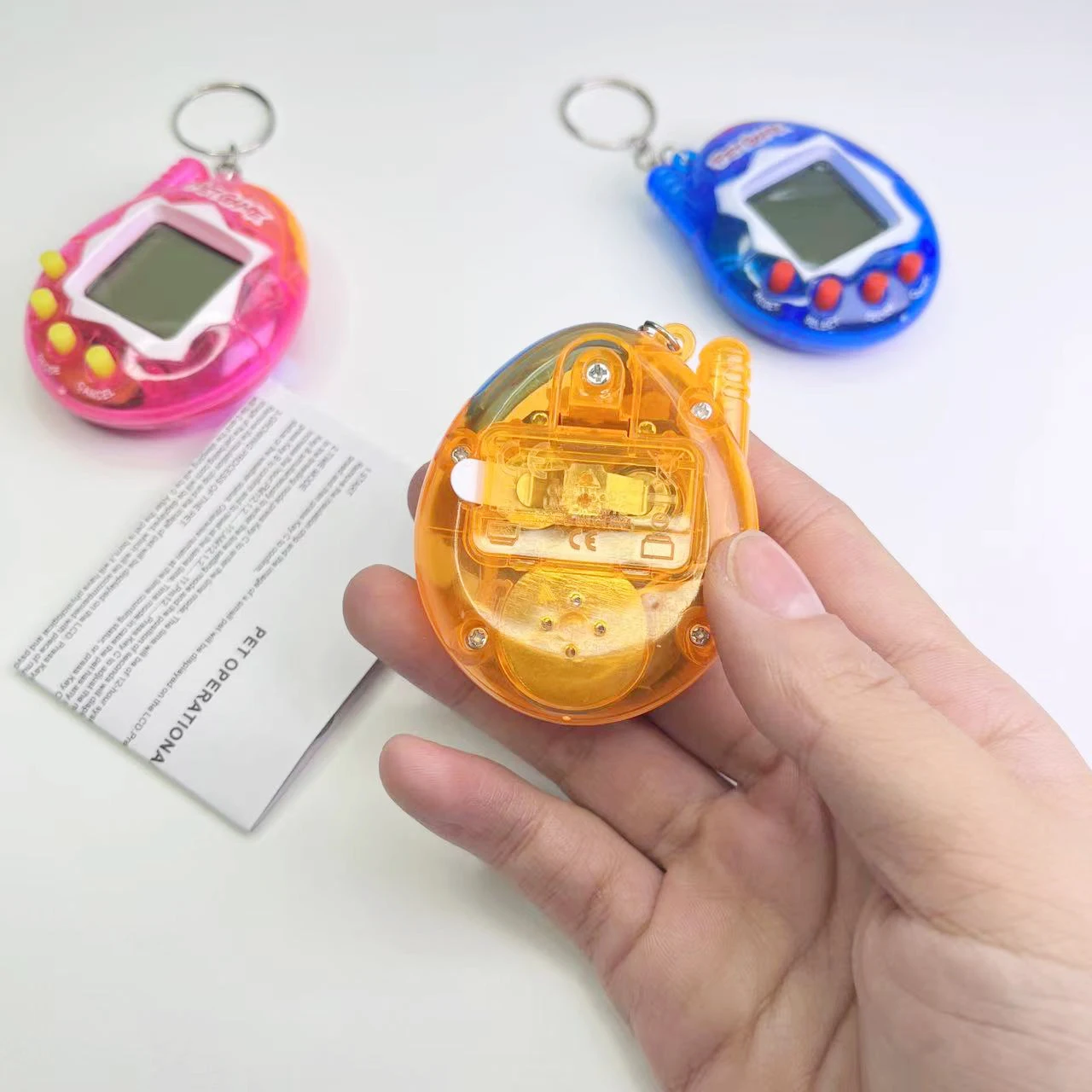 Mini Handheld Máquina De Jogo Eletrônico, Coelho Virtual Pet, Desenvolver Brinquedo Dos Desenhos Animados, Chaveiro, Dia Das Bruxas, Presente De Natal, Carnaval, Easte