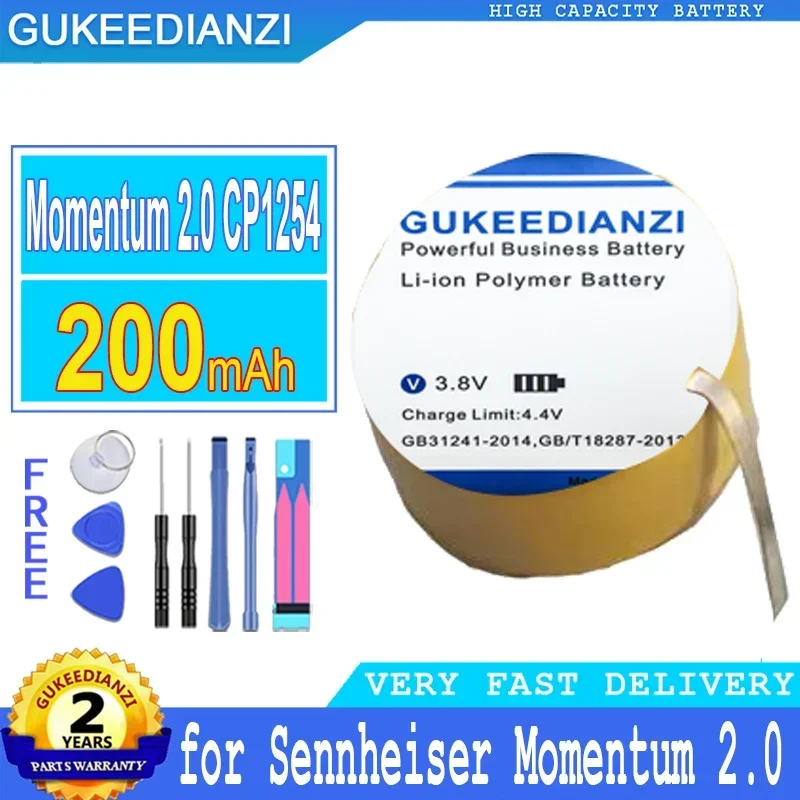 200mAh GUKEEDIANZI Battery CP1254 CP1454 for Sennheiser Momentum 1 2 3 True Wireless 2 Headset Big Power Bateria