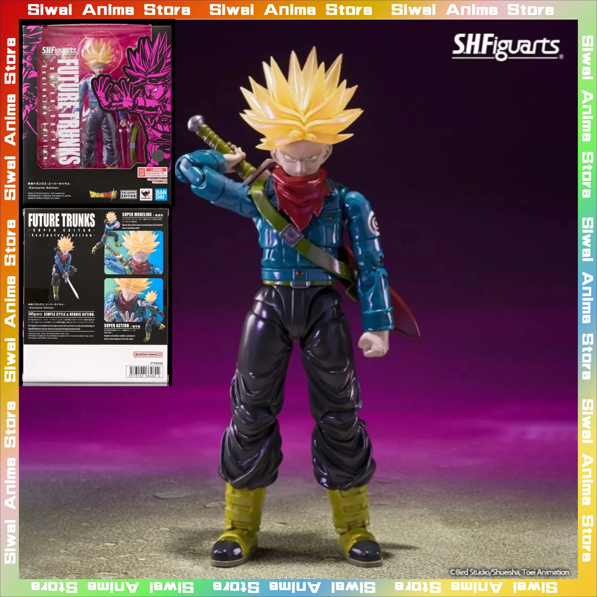 Dragon Ball S.H.Figuarts Super Saiyan Trunks CJ2024 Exclusive Edition Anime Action Figures Statue Collection Model Toys Gifts