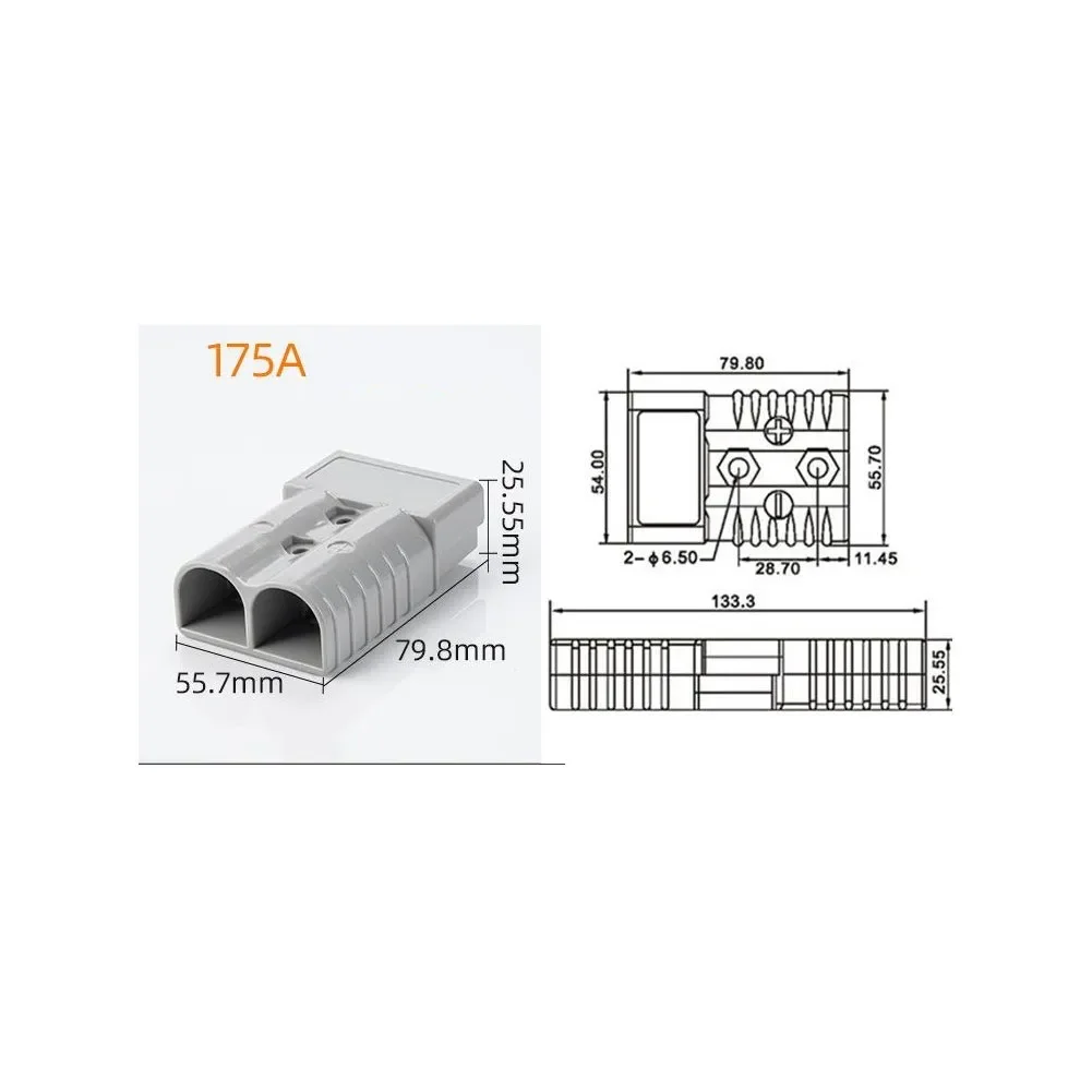 For Anderson Plug Wire & Cable Connectors 2 Stitches Dust Cover Handle Silver Plated Contacts Straight Plug Terminal