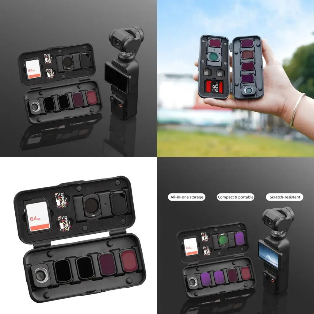 

31BA Filter Case For Pocket 3 Sponges Padding Multiple Layer Storage Photography Companion