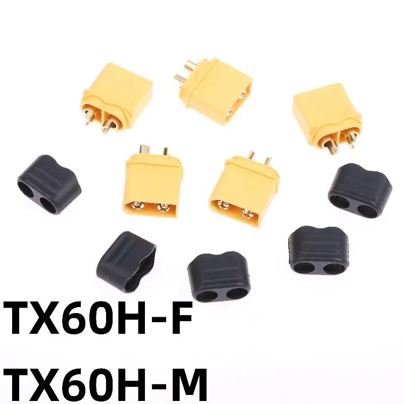 Secure Connect XT60H Male Female Bullet Adapters with Sheath for RC Applications