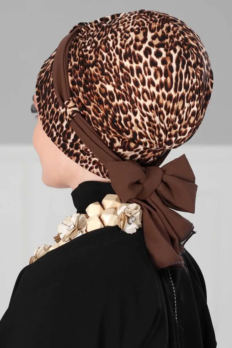 Teste padrão penteado chiffon do leopardo do osso
