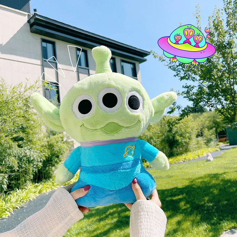 20cm Disney Toy Story Alien Plush Doll Pillow Cute Three-eyed Monster Plush Toys Kawaii Anime Alien Stuffed Doll Boys Xmas Gifts