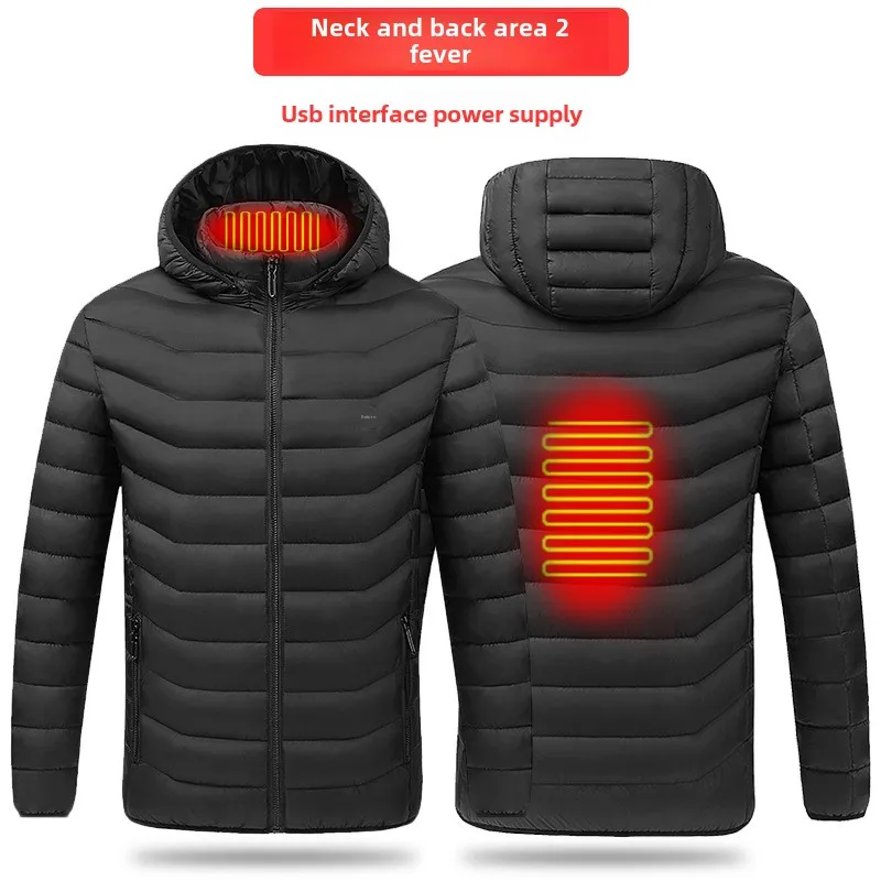 

NewUSBCharging Cotton Coat Winter Couple Electric Clothes Foreign Trade Zone 2 Constant Temperature Heating and Warm-Keeping