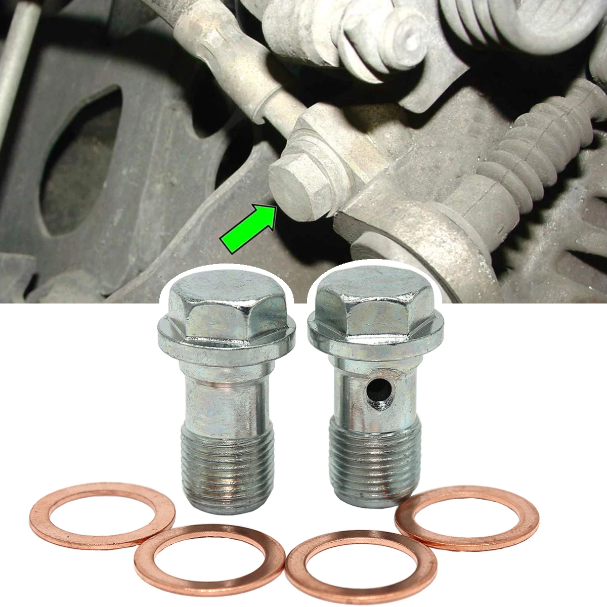 

Rear Left Right Brake Caliper Hose Lines Banjo Fittings Bolts Copper Sealing Crush Washers For Skoda Fabia MK1 6Y Octavia RS 1.8