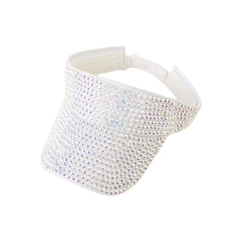 الصيف لامعة الراين قناع قبعة ل قبعة واقية من الشمس فارغة قبعة بيسبول قابل للتعديل ظلة للرقص الهيب هوب ارتداء اليومي