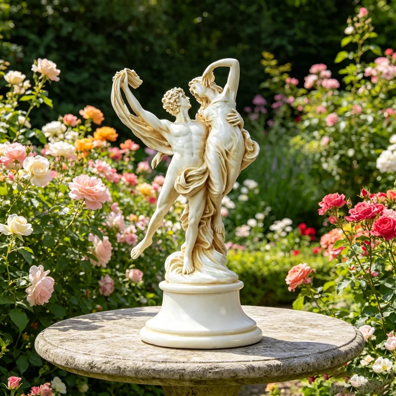 Greek Mythology Couple Statue Resin Angel Lovers Sculpture European Retro Figurine Cupid Psyche Vintage Decorative Ornament