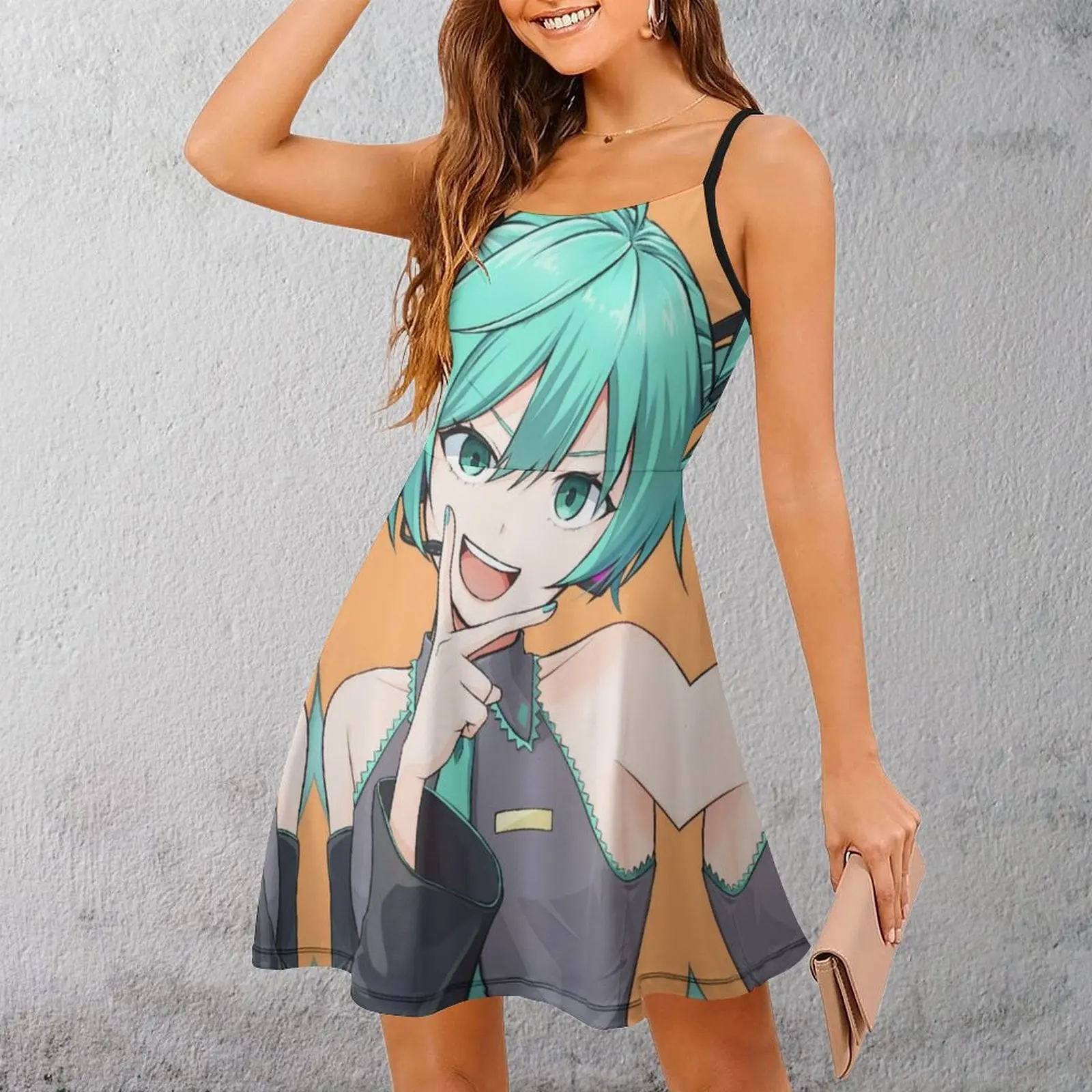 

王ク Leek Girl Princess (149) женское платье на бретельках с графическим рисунком экзотическое женское платье Geeky Vacations платье на подтяжках