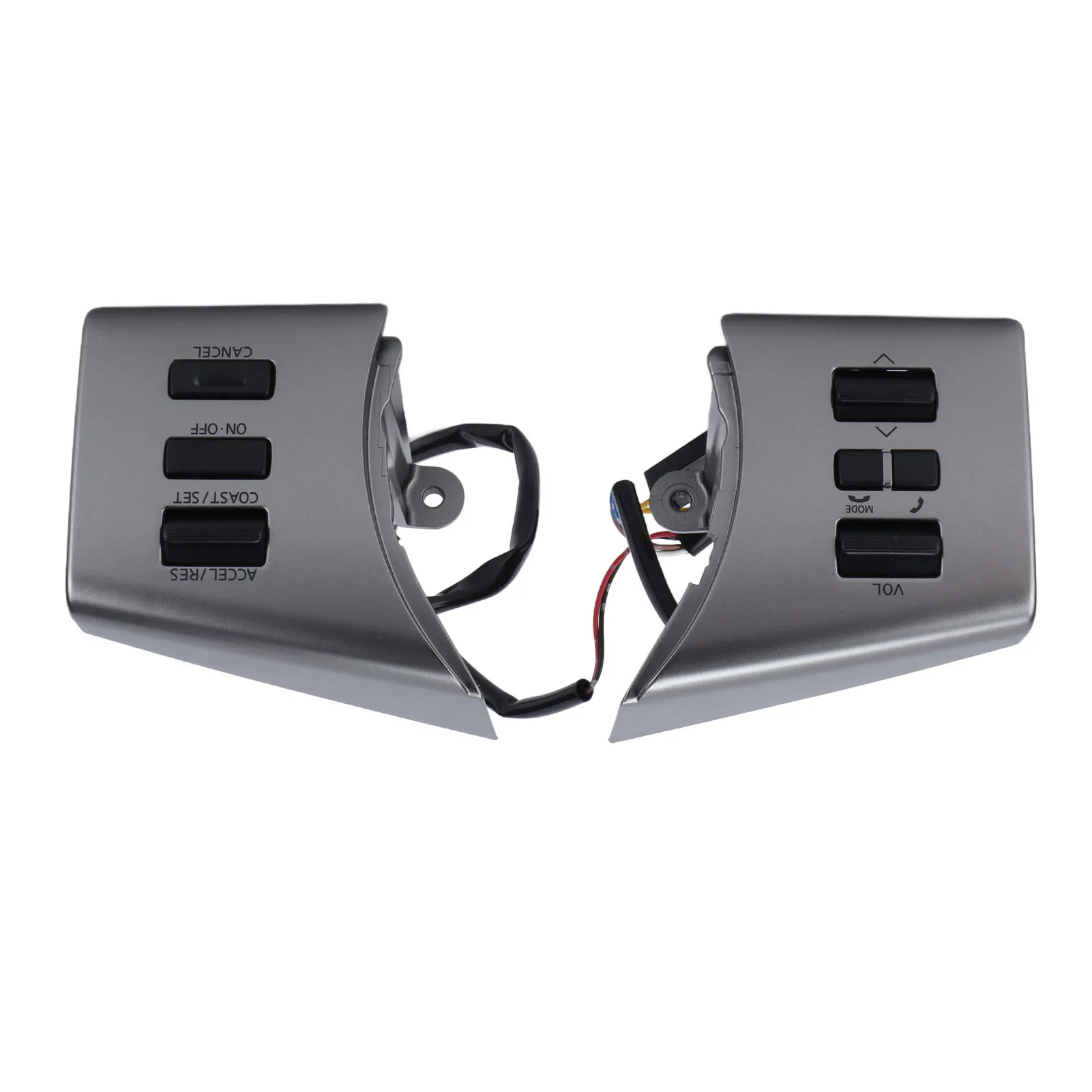 Radio Volume Control Switch High Temperature Resistant Anti Fade Steering Wheel Switches Good Adhesion ABS for Car Adaptations