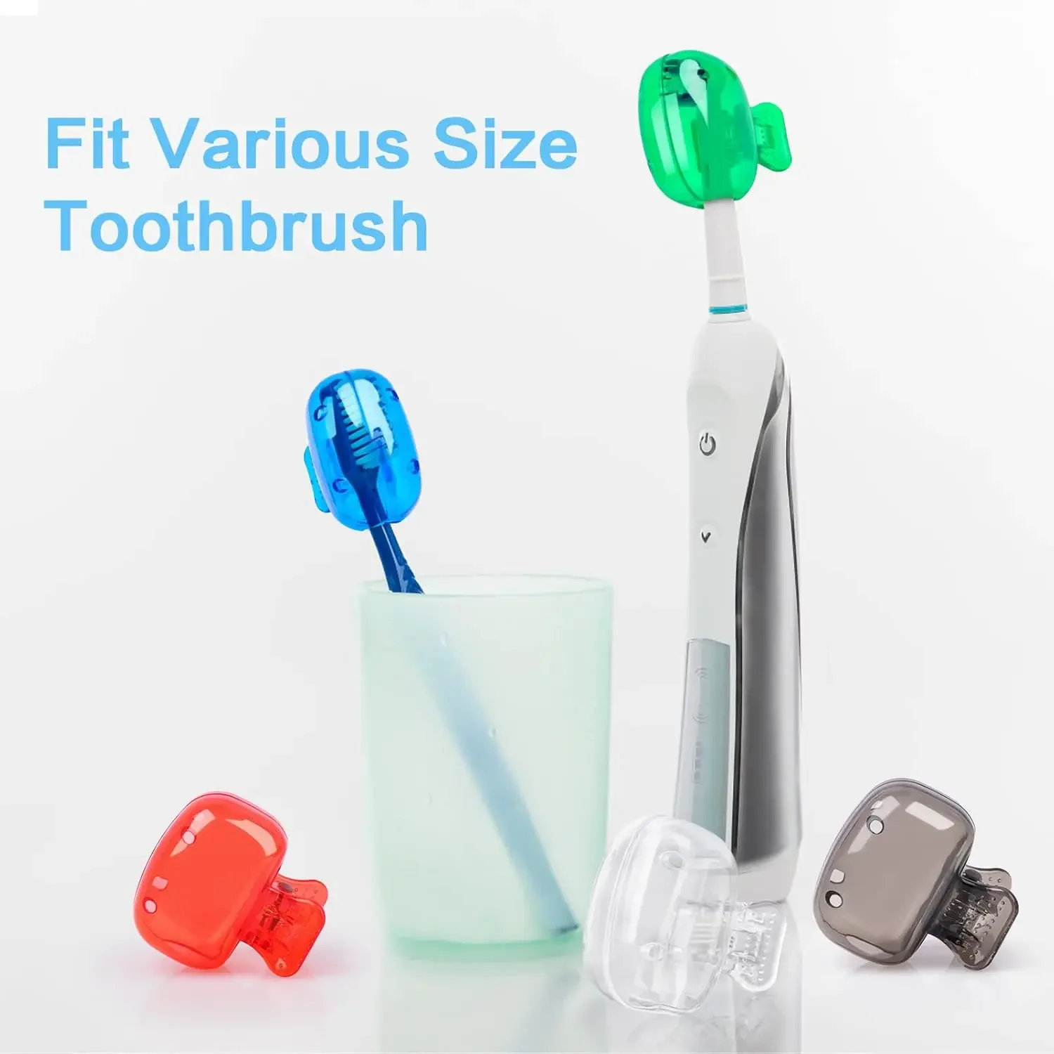 Travel Toothbrush Head Covers Toothbrush Protector Cap Brush Pod Case Protective Portable Plastic Clip For Household Travel