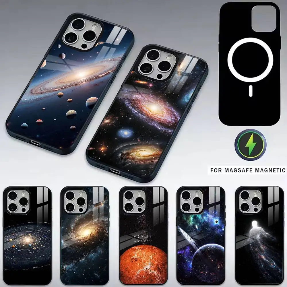 

Space For Galaxy-y Universe Phone Case For iPhone17,16,15,14,13,12,11 Plus,Pro Magnetic with Magsafe Wireless Charging