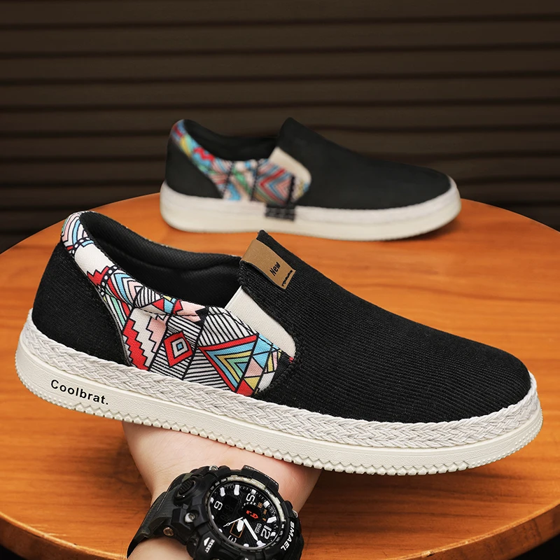 Men Canvas Shoes Casual Sneaker for Men Slip-on Vulcanized Comfortable Male Flats Loafers Driving Shoes Zapatos Hombre