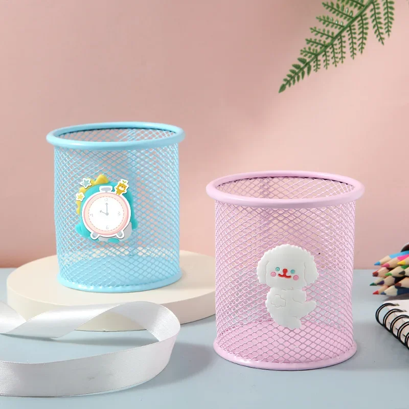 金属製の漫画のペンホルダー,多機能,文房具,学生,机の保管用