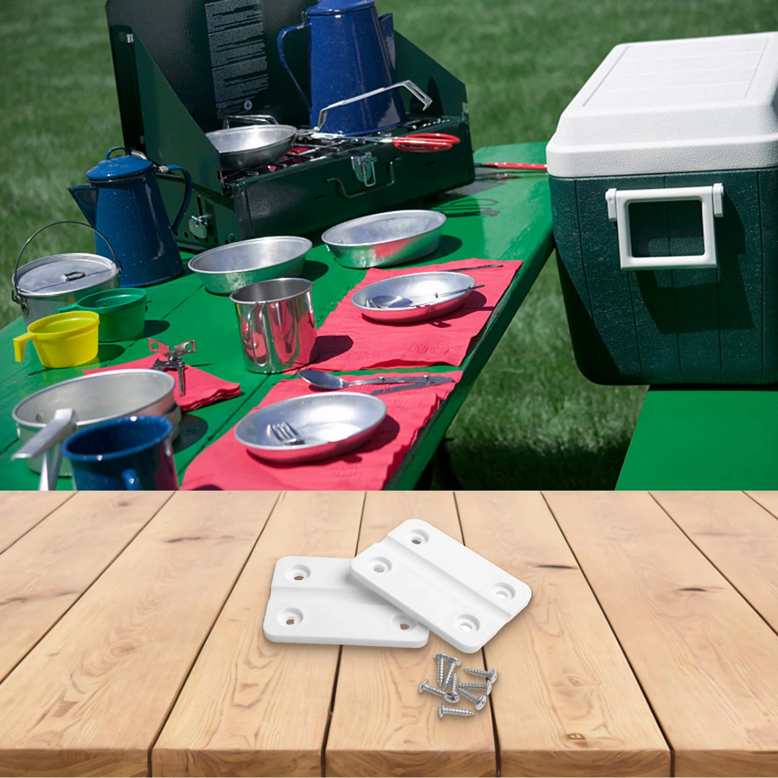 Upgrade the Functionality of Your For Igloo Cooler with this Replacement Hinges Set Includes 2pcs Hinges & 8pcs Stainless Screws
