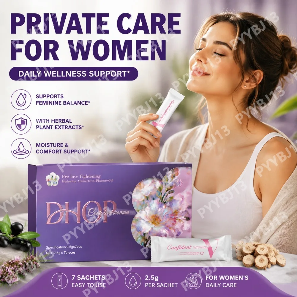 DHOP Feminine Moisturizing Care Gel - Firming & Hydrating Intimate Cream Daily Maintenance Refreshing Support Herbal 2.5gx7