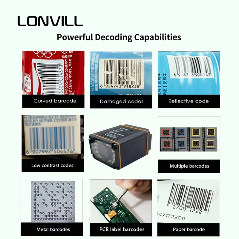 Vista fija industrial modificada para requisitos particulares de la máquina del soporte de Ethernet del lector de código de barras del interruptor POE con la cámara HD