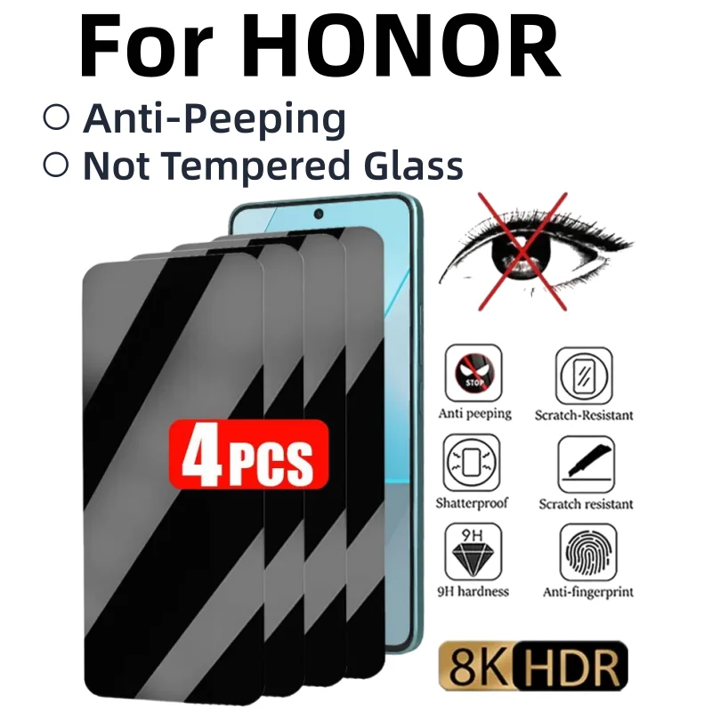 

Anti-Spy Screen Protector Compatible with Honor Series, Non-Tempered Glass