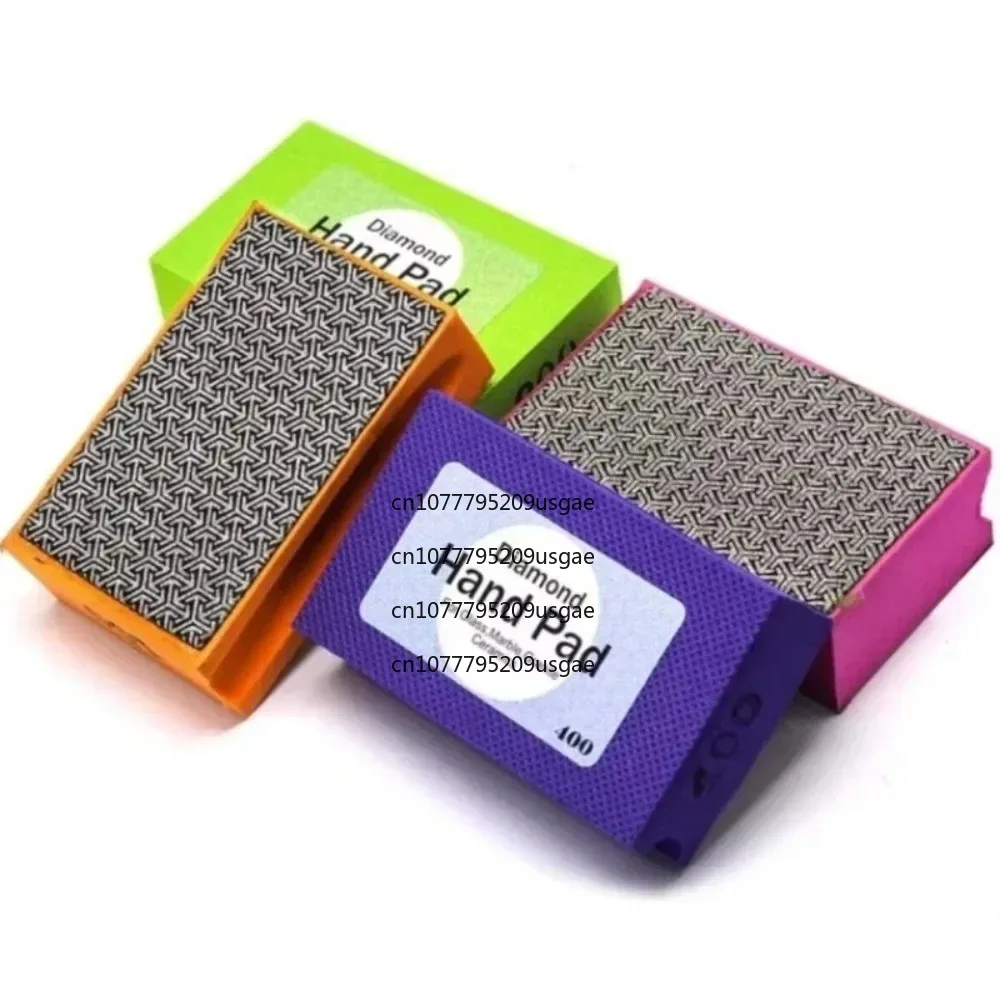 1/4pcs Diamond Hand Polishing Pads,Tile Glass Abrasive Grinding Block Pad Stone Marble Ceramic Abrasive Sanding Disc