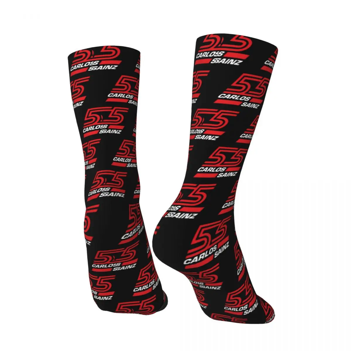 Sainz 55 Race Driver Stockings Custom Gothic Socks Autumn Anti Slip Socks Adults Men Running Sports Soft Breathable Socks