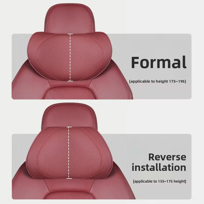 Car Seat Backrest Pillow Neck Support Cushion Automotive Interior Accessories For Porsche Vehicles Seat Lumbar Support Pad 4