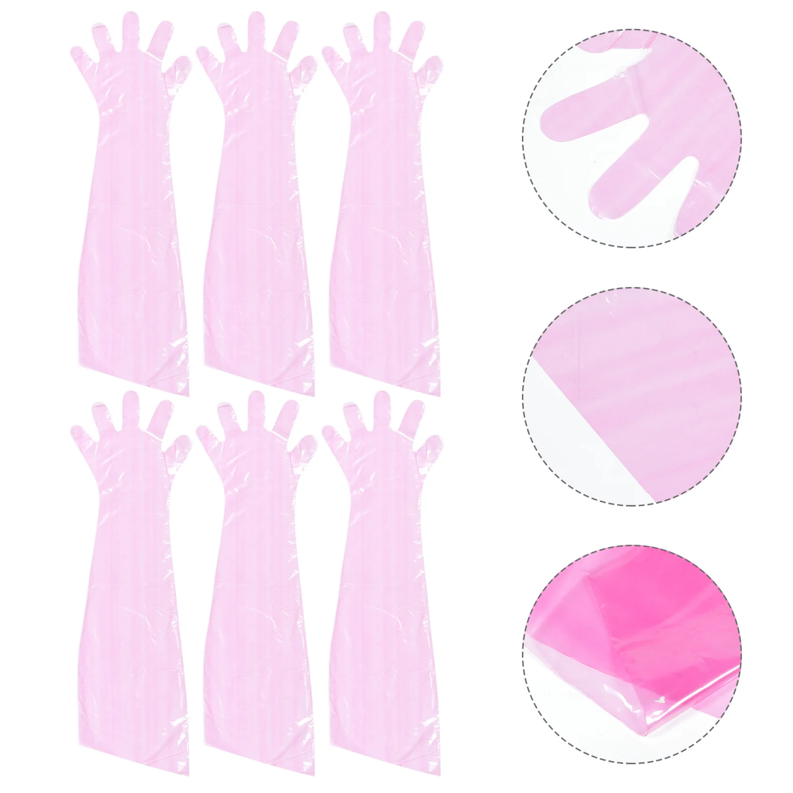 50 Pcs Rectal Long Gloves Veterinary Delivery Food Professional Free Cleaning Plastic Multi-function Grade