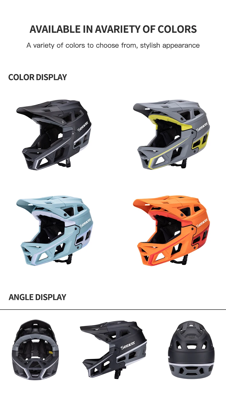 SEEKER Fahrradhelm Cross-Country Vollgesichts-Mountainbike-Downhill-Schutzhelm für Erwachsene Einteiliger Stoßfester Fahrradhelm – Detail 13