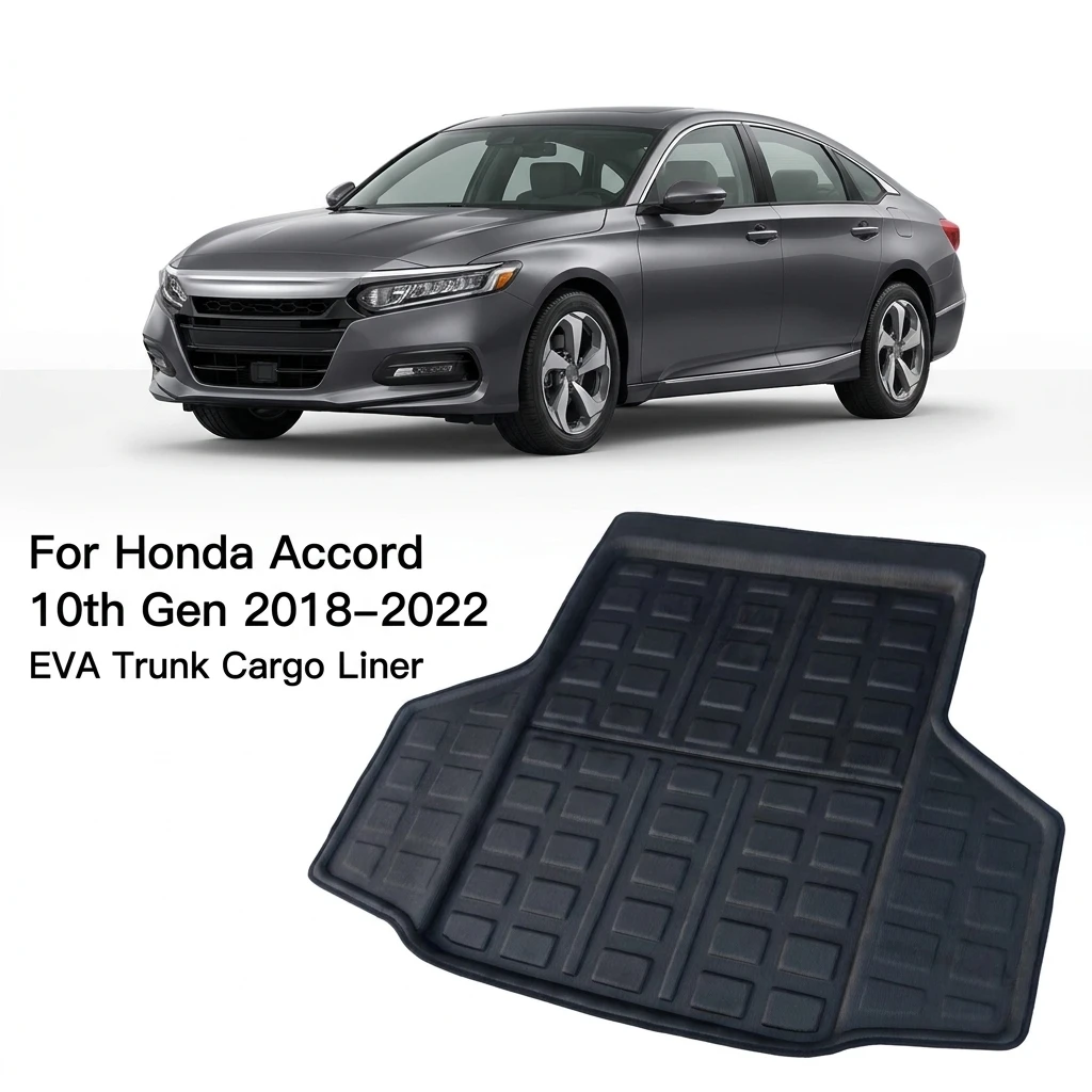 Car Boot LinerFor Honda Accord 10th Gen 2018-2022 Anti-Slip Trunk Mat EVA Trunk Liner All Weather Protection Car Accessories