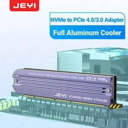 JEYI M.2 NVME - PCIe 4.0 3.0 Adaptörü, Alüminyum SSD Soğutucu, NVMe 64 Gbps Gen4 PCIE X4 X8 X16 Masaüstü için Genişletme Kartı