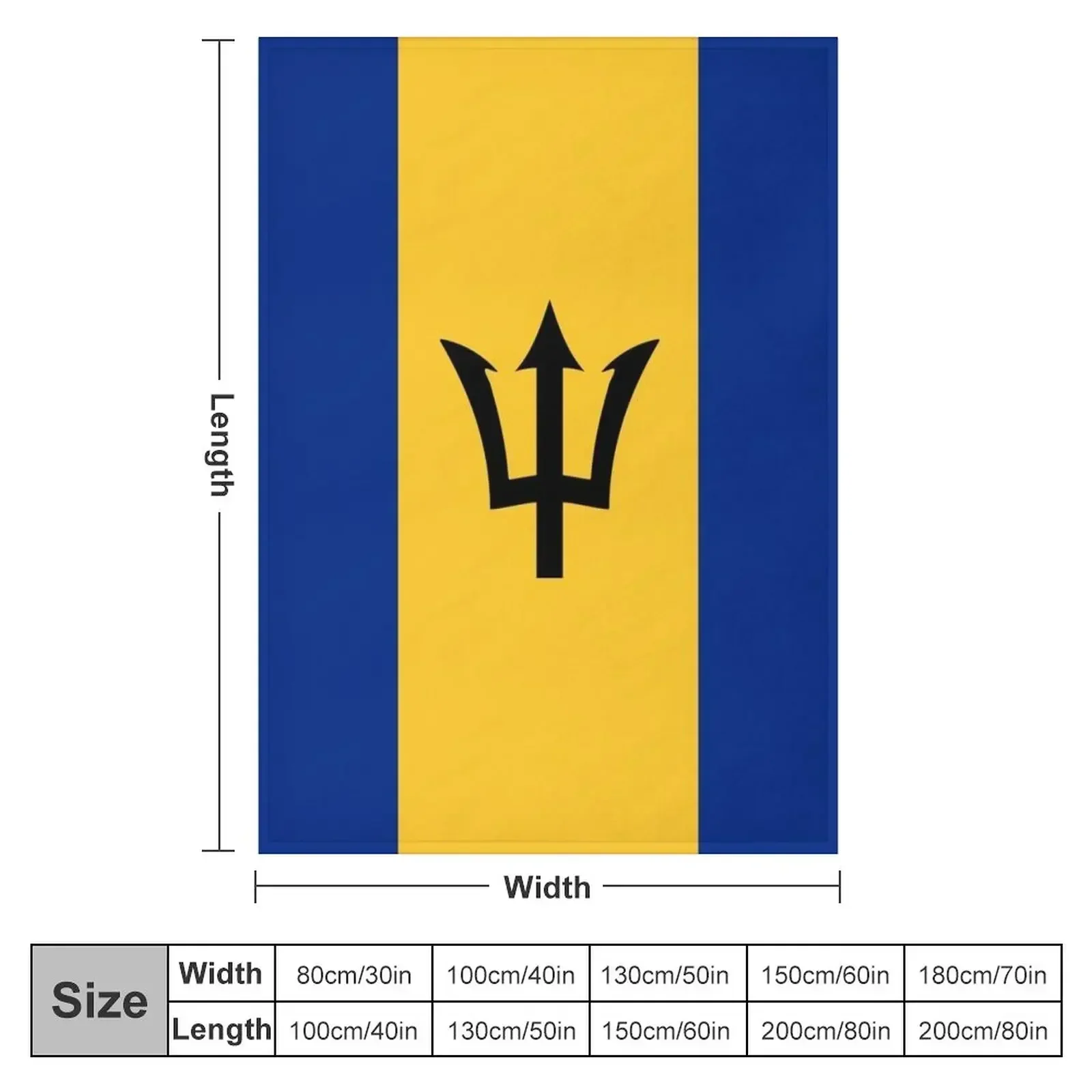 Barbados flag Throw Blanket Baby Fashion Sofas Thins Heavy Luxury Brand funny gift Blankets