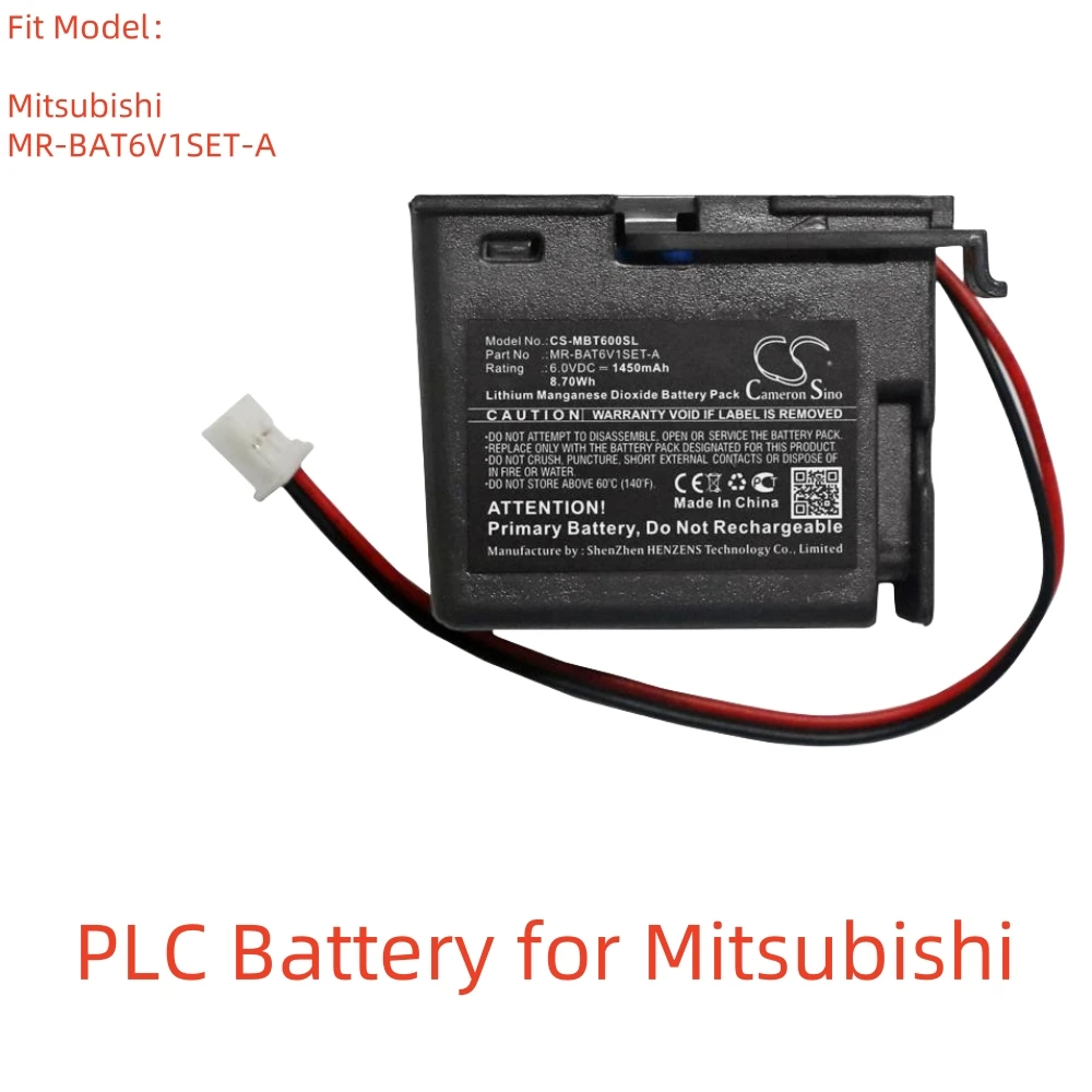 

Li-MnO2 PLC Battery for Mitsubishi,6.0V,1450mAh,MR-BAT6V1SET-A