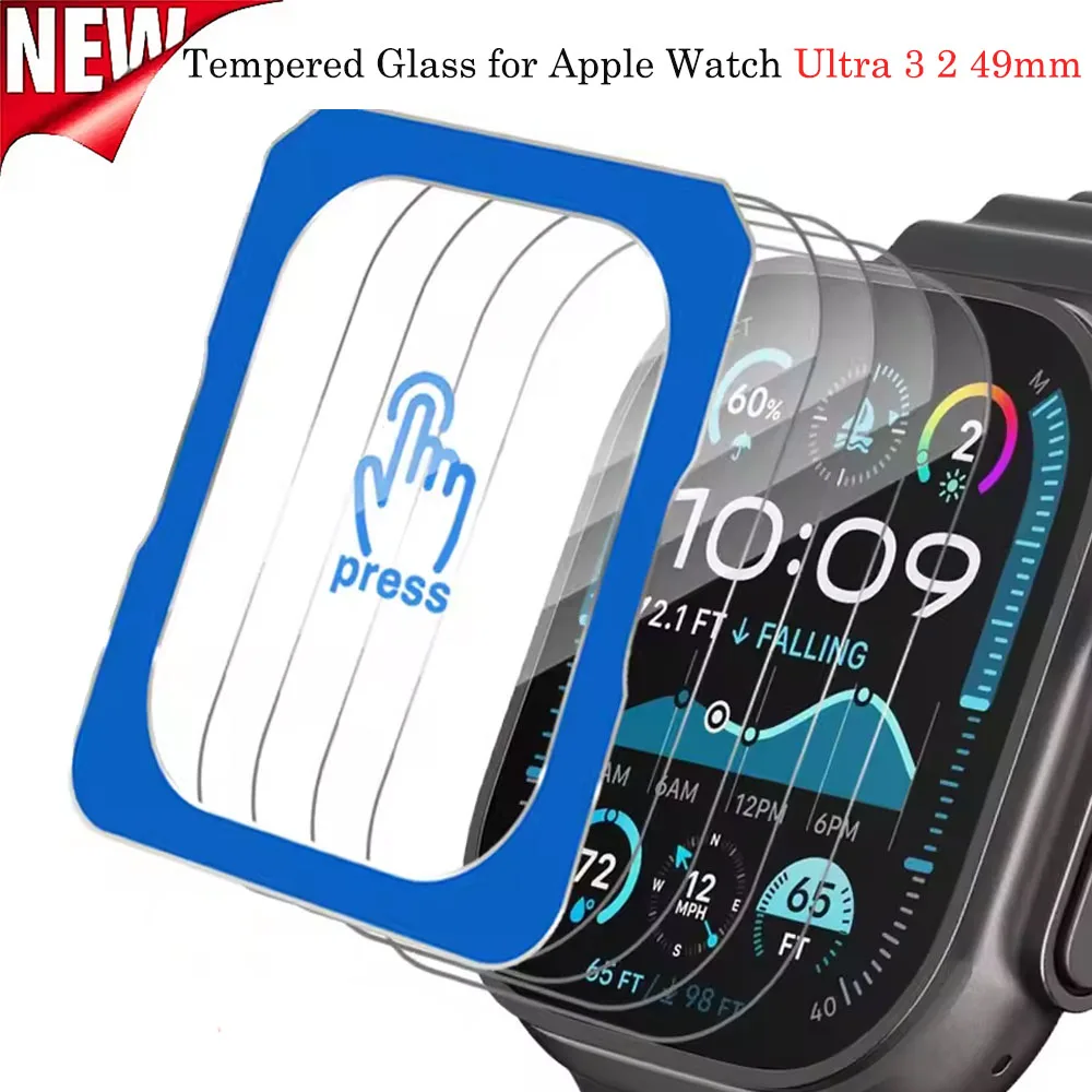 Tempered Glass for Apple Watch Ultra 3 2 49mm Anti-Scratch Screen Protector IWatch Ultra 1 Seconds Installation Protective Film