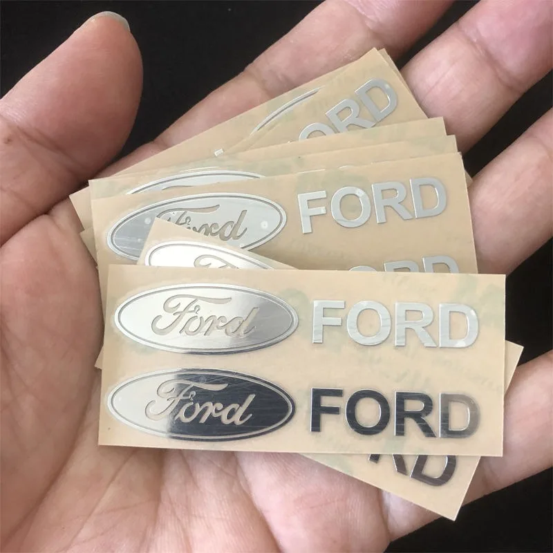 Adesivos criativos de metal 3d para carro, à prova d'água, à prova de sujeira, acessórios automotivos para ford focus 3 4 mk3 kuga escape mustang e
