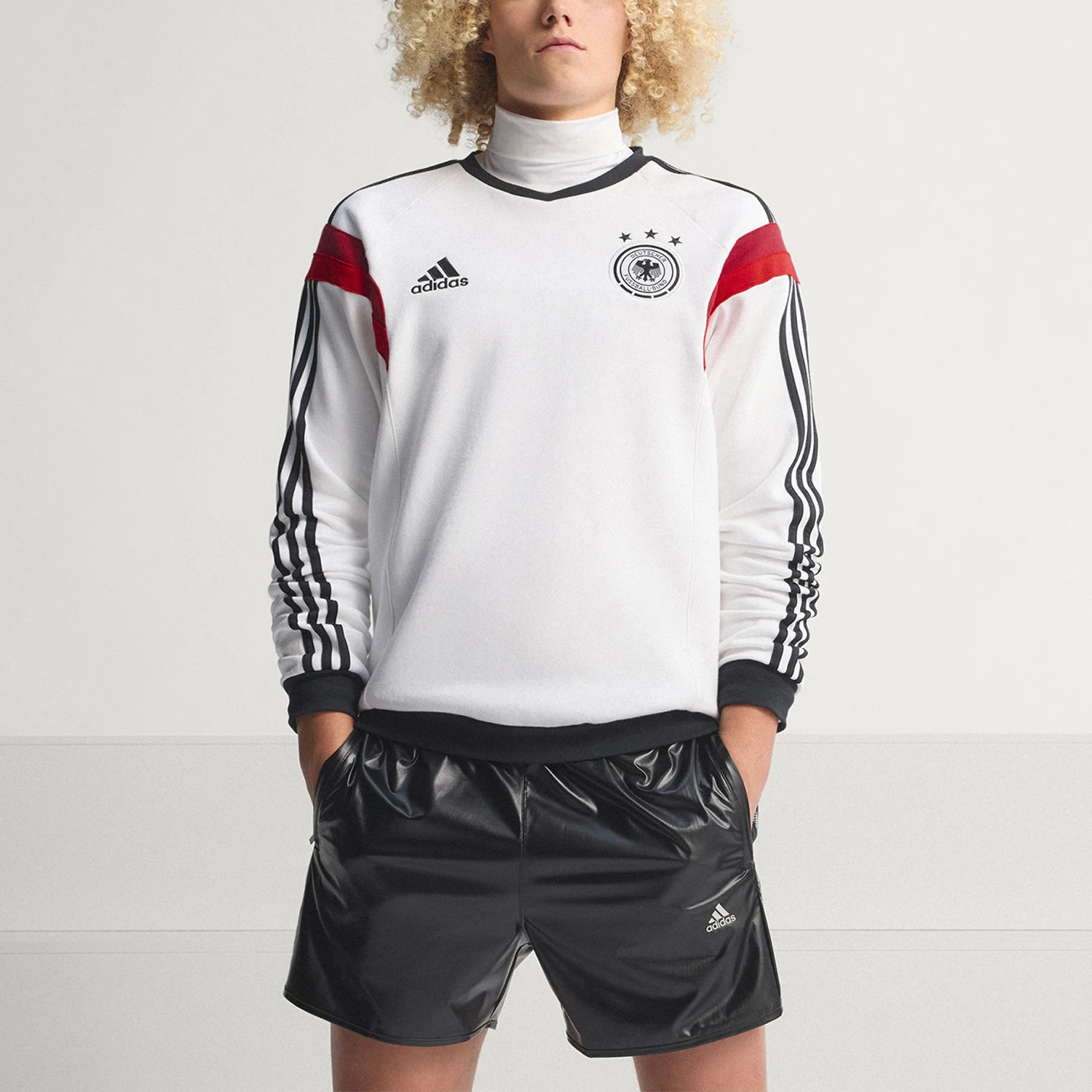 Adidas genuine new men's retro football casual round neck sweatshirt KF2130