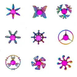 Fingertip Gyro Toys(11 Style)  Dazzling Color Kids Stress Relief Funny Toys Creativity Hand Spinner Metal Fidget Weapon Series