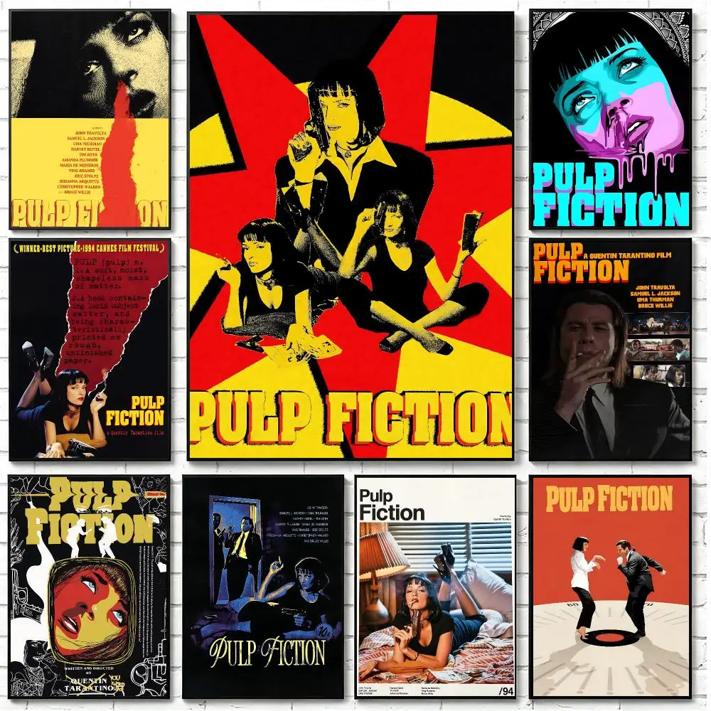 Movie Pulp Fiction Poster Poster HD Printing Cozy Healing Style Wall Art Home Decor For Living Room Bedroom Gift