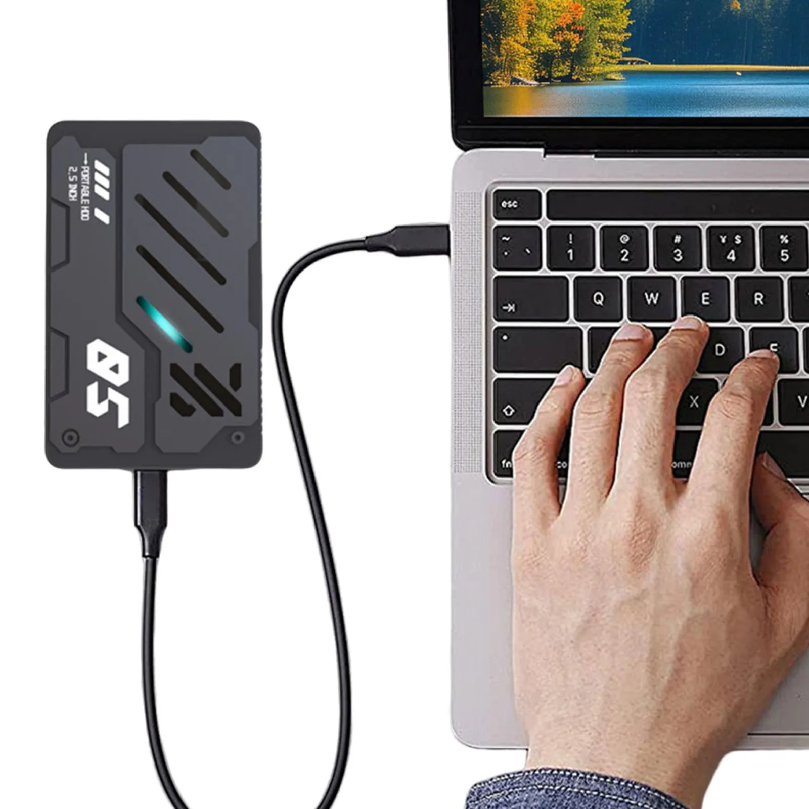 Mecha Style RGB Storage Disk USB 3.0 /Type-C 2.5 Inch External Gaming Hard Drive for PC Laptop Mac Xbox One PlayStation4 5
