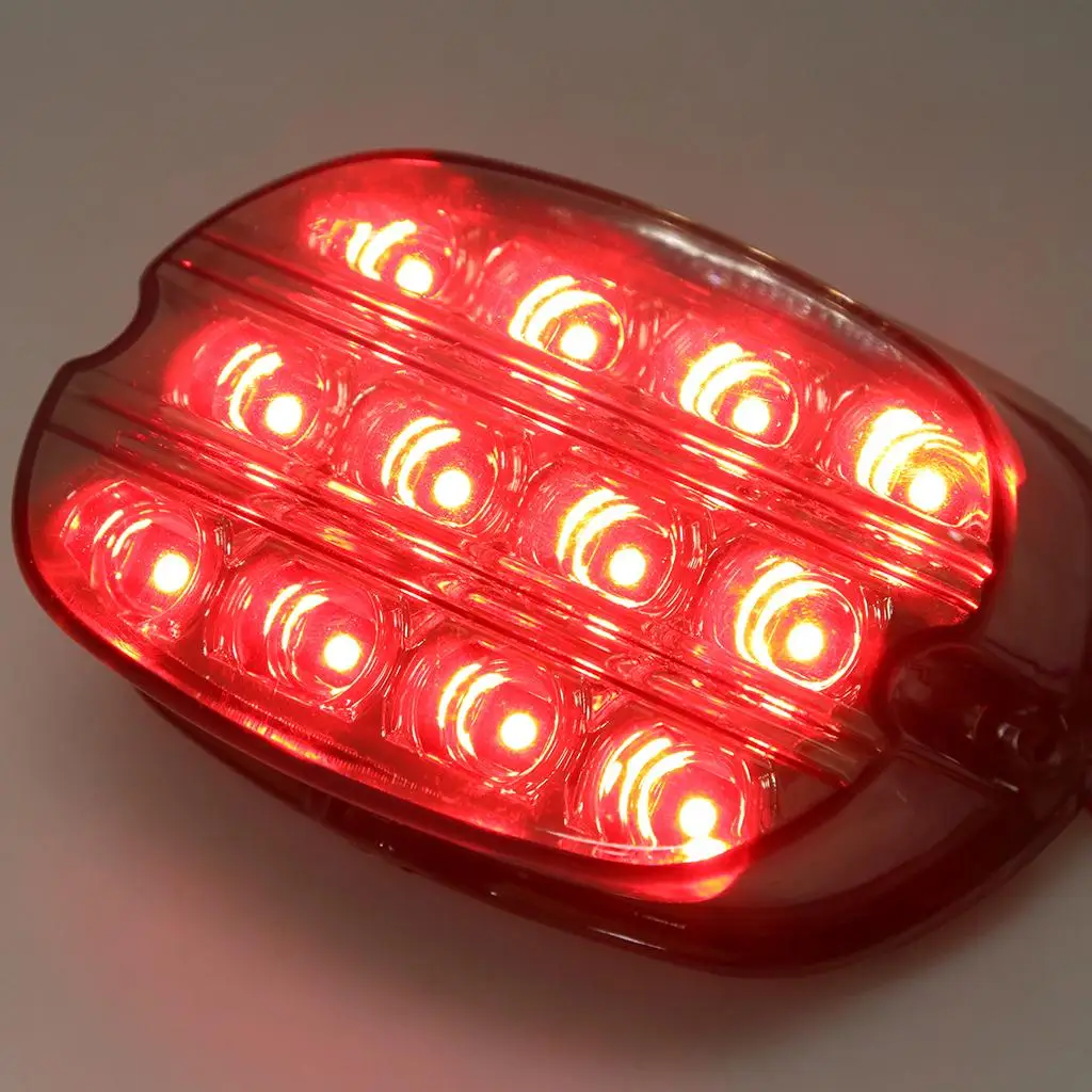 Turn Signal Brake Tail Light Motorcycle LED Rear Lamp Bright Red Stop White Plate Light Universal