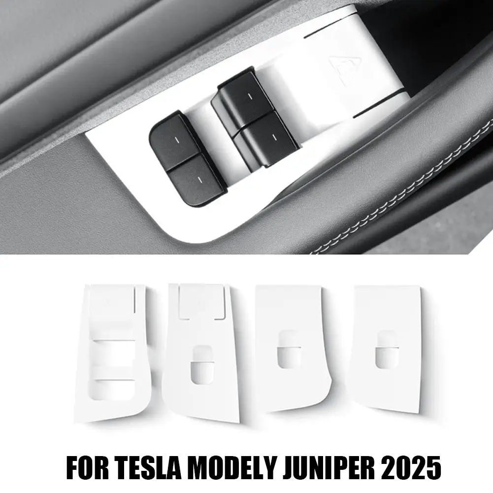 

For Tesla ModelY Juniper2025 Window Lift Panel Switch Cover Panel Cover Open Door Accessory Silicone Handle Trim Stick Prot L1D4
