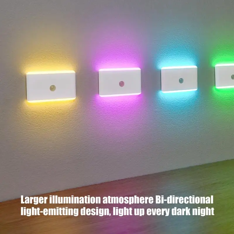 Motion Sensor Night Light Under Cabinet Lighting RGB Sensor Kitchen Decor LED Lamp Magnetic Room Lights Home Decor For Outdoor